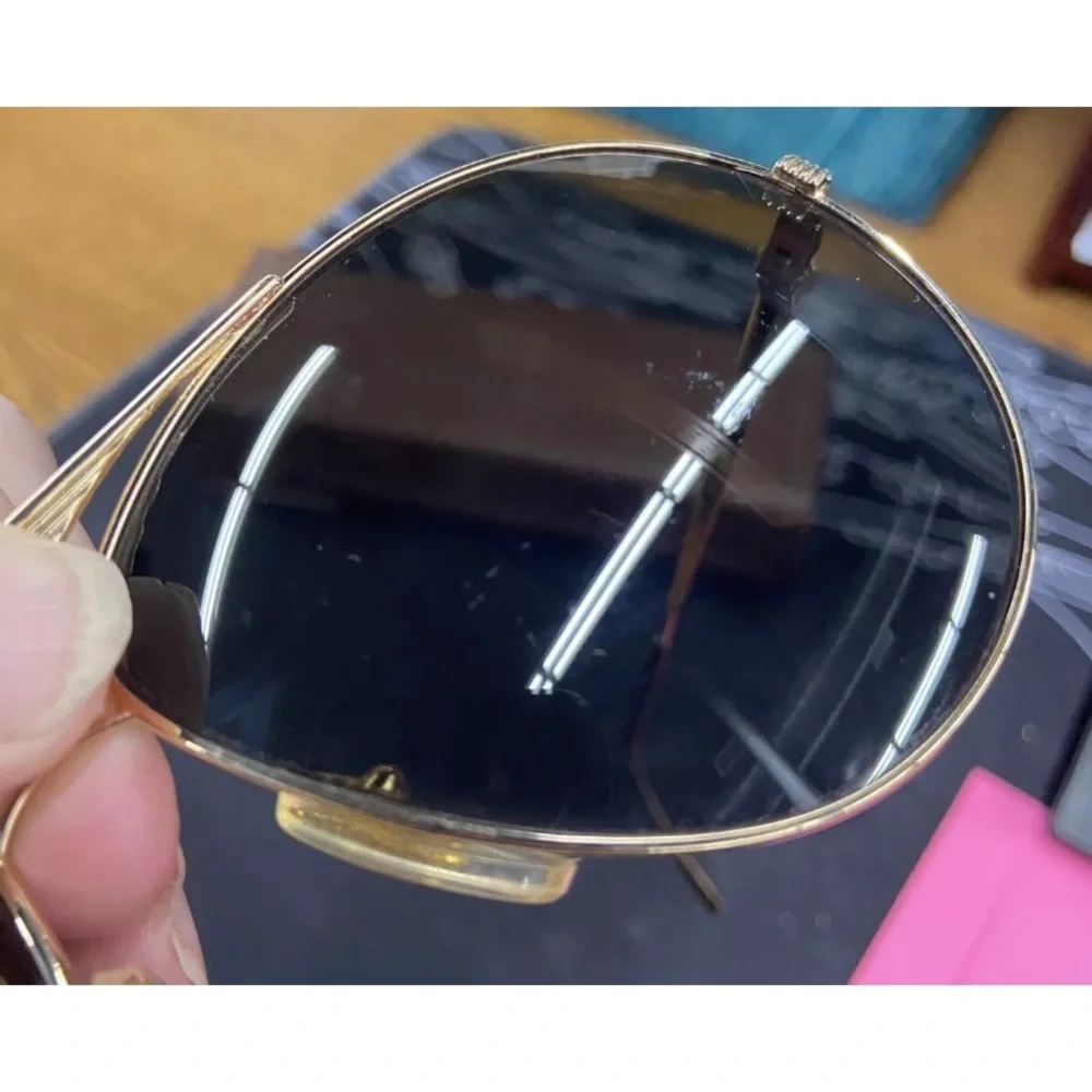 RARE Vintage Gargoyles 1980's Kittyhawk Gold Aviator Unisex Sunglasses